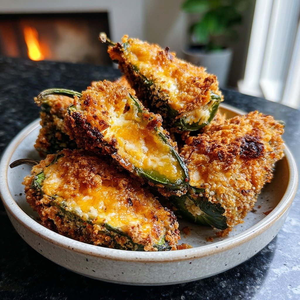 Jalapeno Poppers with Cheddar and Garlic