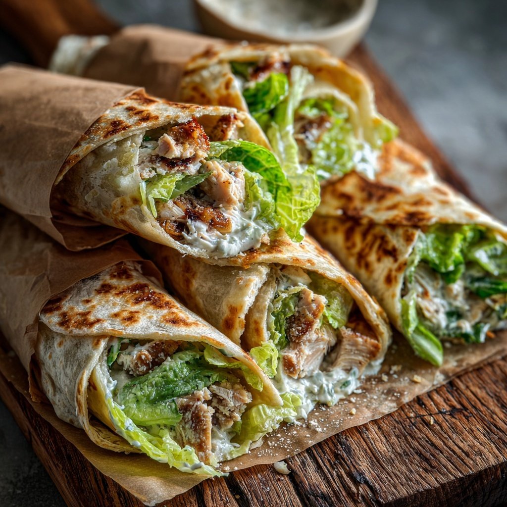 Rotisserie Chicken Caesar Wraps