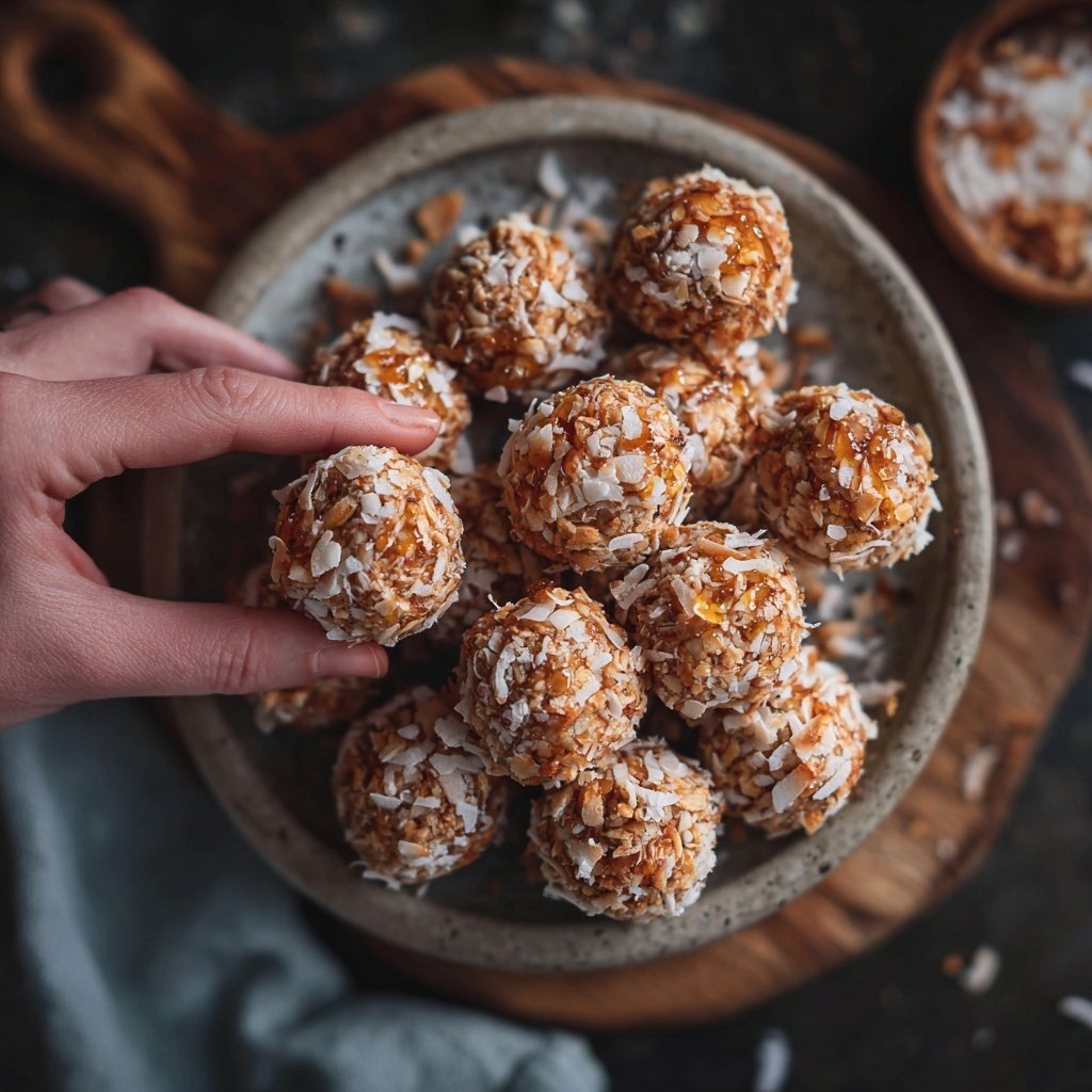Healthy Coconut Oat Snack Balls