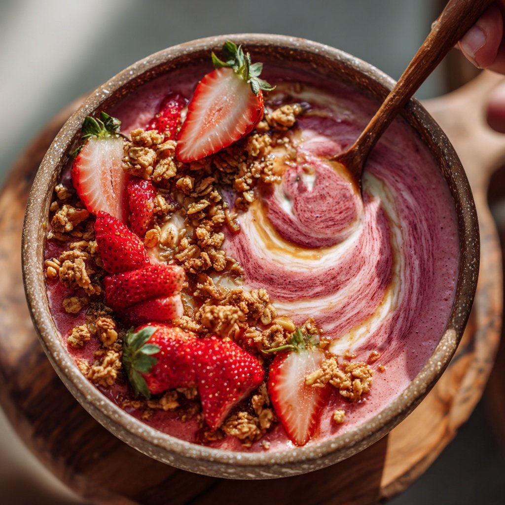 Fresh Strawberry Smoothie Bowl