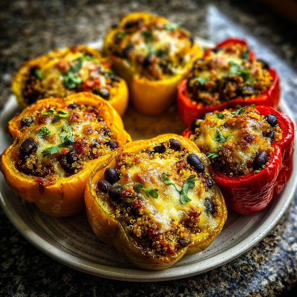 Healthy Dinner Stuffed Bell Peppers