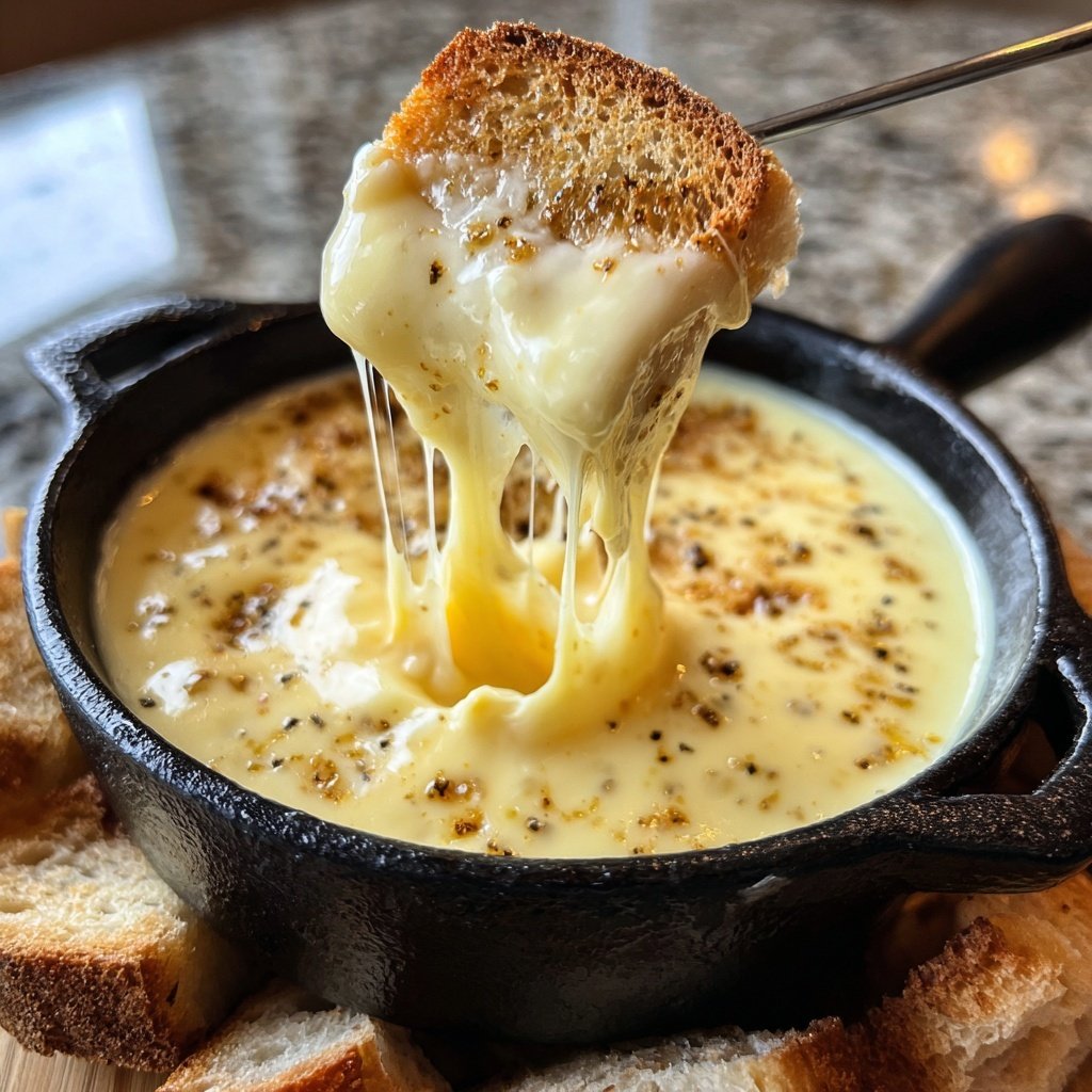 Fondue with Fontina Cheese