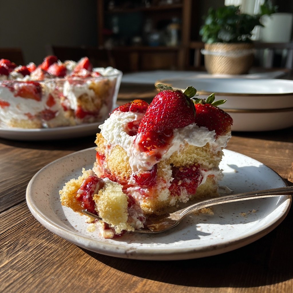 Fresh Strawberry Shortcake Trifle