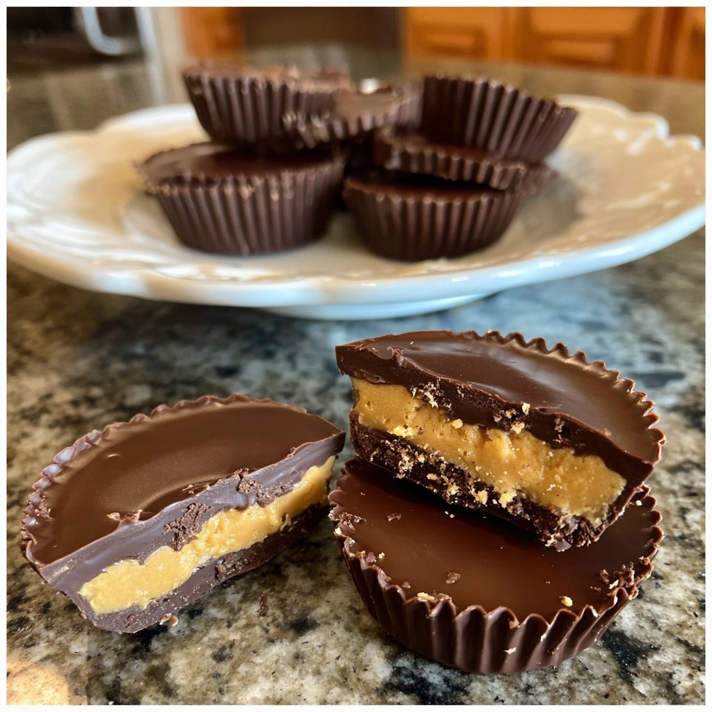 Homemade Peanut Butter Cups with Cashew Butter