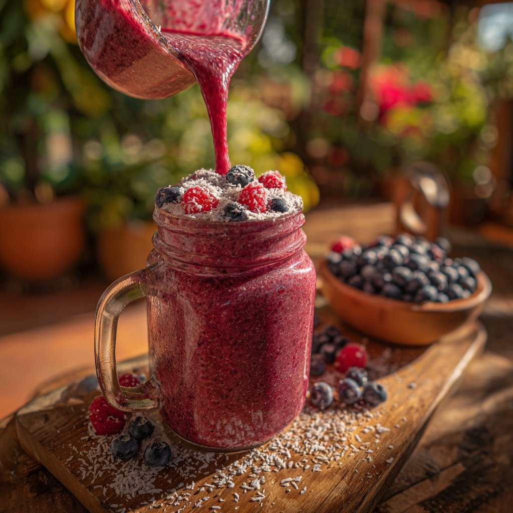 Berry Chia Breakfast Smoothie