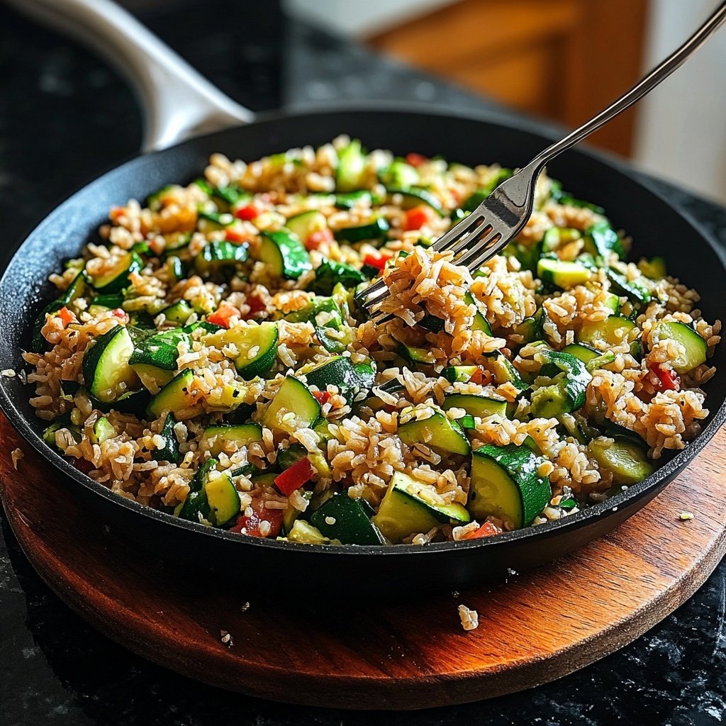 Healthy Zucchini Rice Skillet
