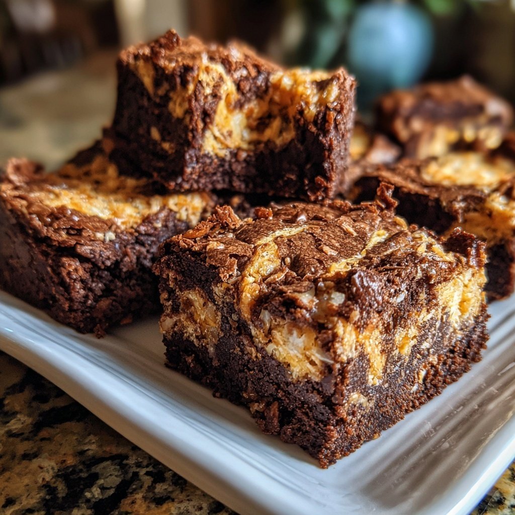 Cottage Cheese Brownies with Toasted Coconut Swirl