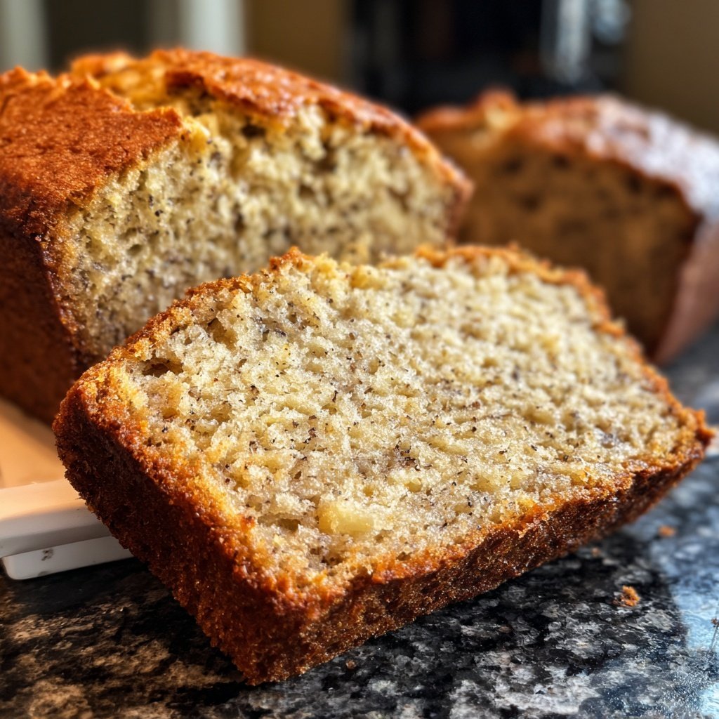 Moist Banana Bread with Ripe Bananas